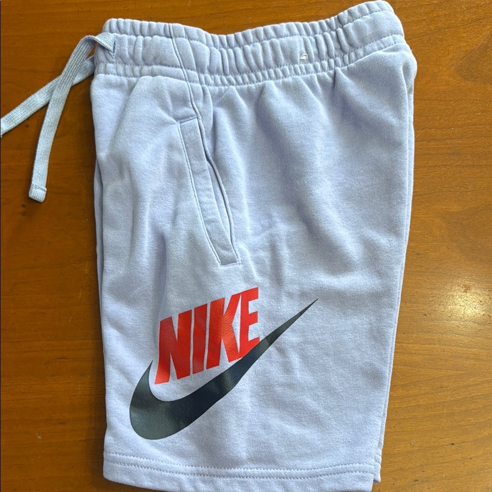 Nike drawstring sweat shorts size xs kids